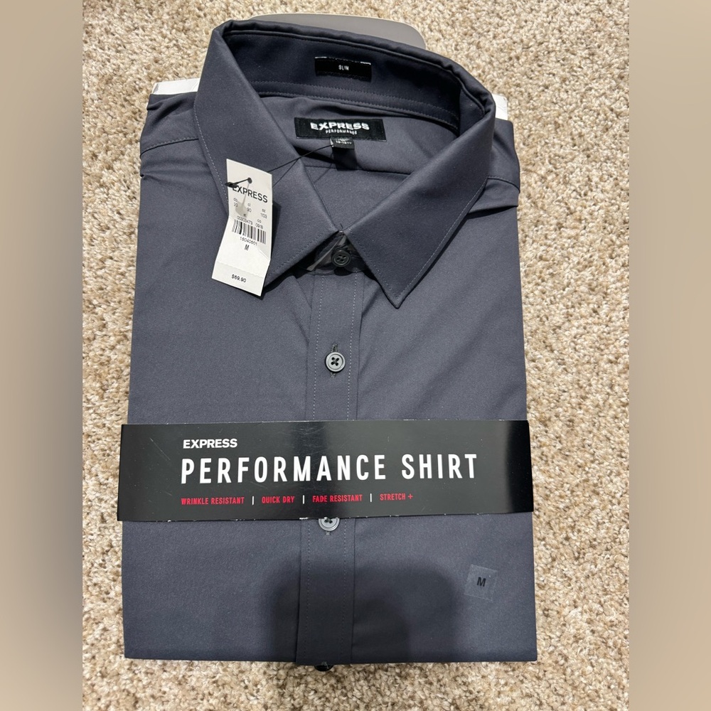 Express men’s performance button down shirt